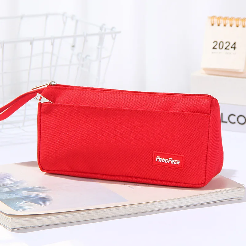 Simple with a pen bag custom printing logo large capacity stationery bag custom
