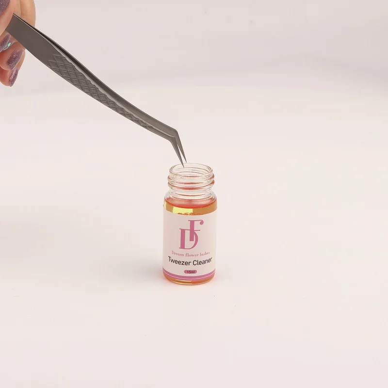 Eyelash Extension Tools Private Label Liquid Tweezers Cleaning Lash Eyelash Extension Sponge Glue Tweezer Cleaner