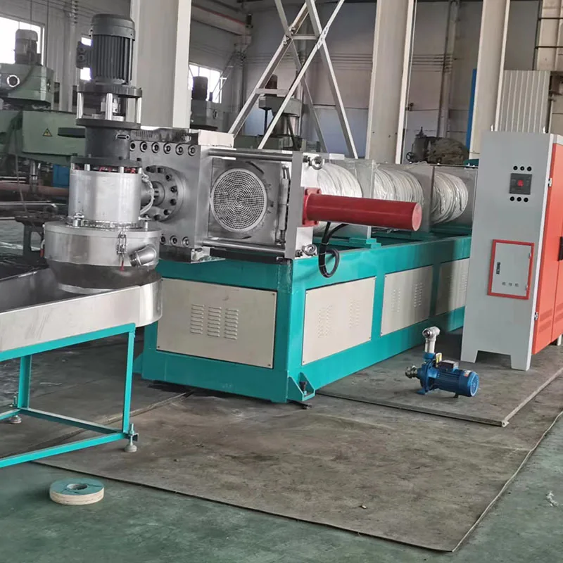 Twin screw three granulator waste plastic film woven bag recycling processing and regenerating granulator