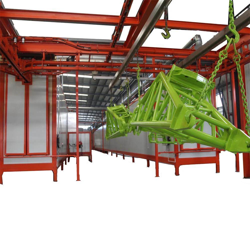 Powder coating line overhead power and free conveyor system conveying equipment