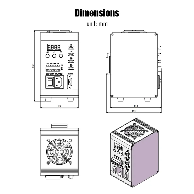 HIFLY Small DMX Led Light Control Professional 4 Channels Industrial Illumination Dimmer Console Controller