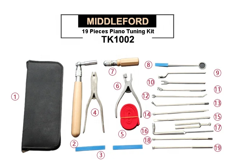 Musical Instruments Piano Accessories 19 Pieces Piano Tuning Tool Kit