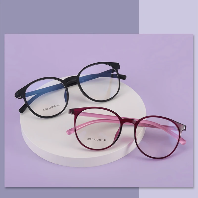 Quality TR Frames Anti Blue Light Glasses Round TR90 Eye Glass Eyeglass Frame for Women