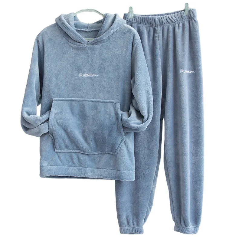  Coral Fleece Pajamas Fairy Thickening Warm Long-sleeved Casual Wear Hot Style