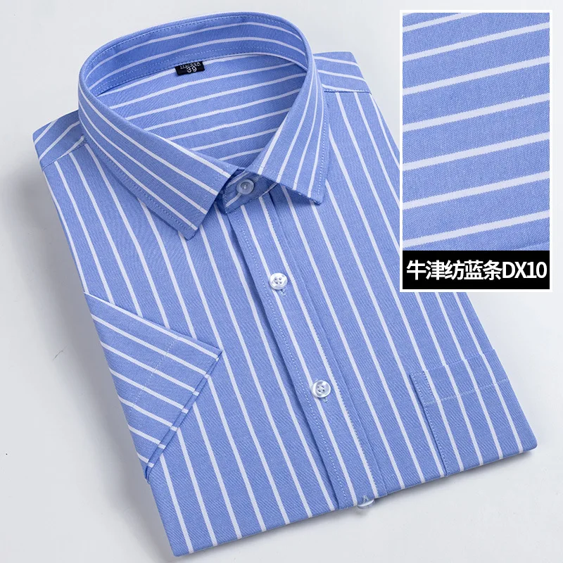 Vintage Fashion Linen Short Sleeve Shirts Mens Jackets Blouse Plus Size Clotheswith Stripe