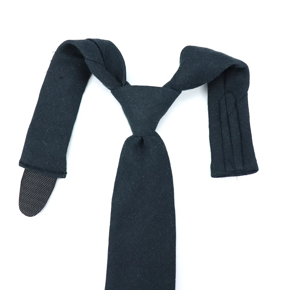 Уникальный однотонный матовый крепкий крючок и петля Регулируемый мужской галстук из полиэстера и смесовой шерсти