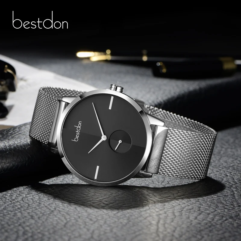 Quick Release Milanese Strap Couple Watch Japan Movt Pair Watch Minimal Lovers Watch