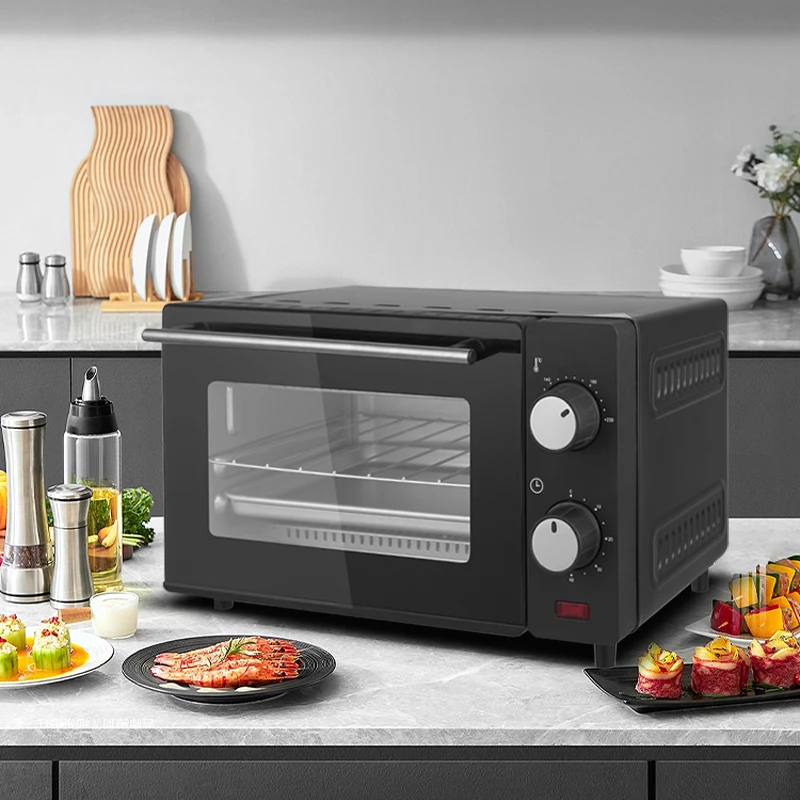 Portable 9L Capacity Retro Knob Oven Fast Cooking Toasting Toaster Ovens