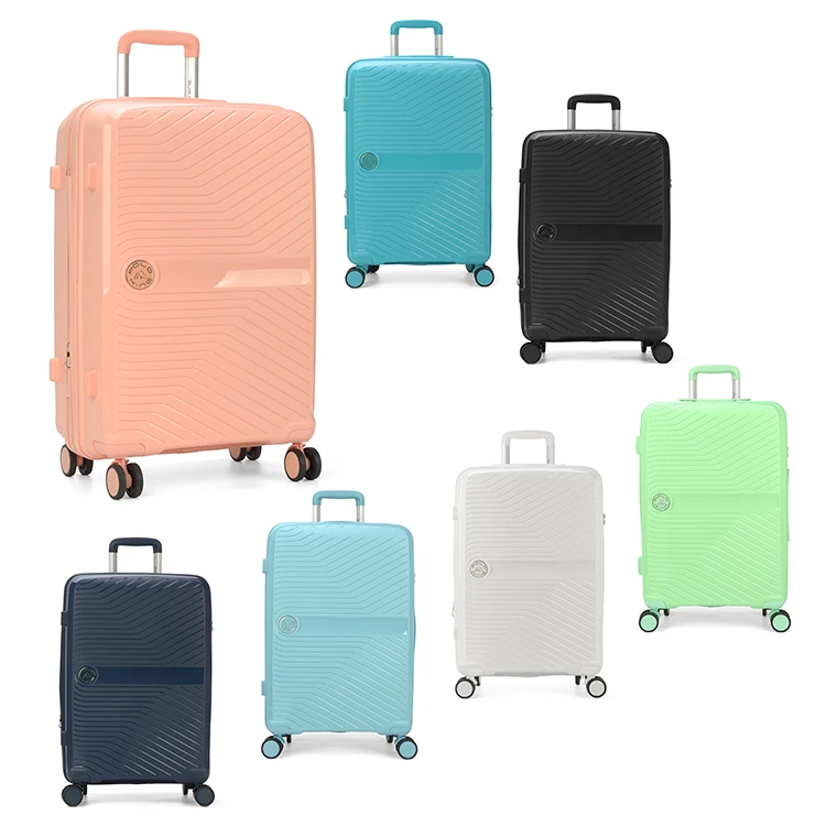 Factory Direct Sales Four Colors PP Trolley Case Travel Bags Suitcase Luggage