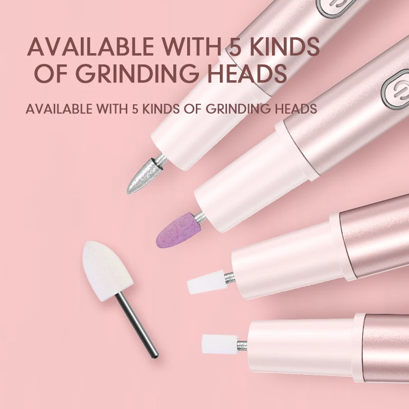 Electric Nail Trimmer And Polish USB Rechargeable Electric Nail Trimmer Nail Clipper with Light 2 in 1 Fingernail Cutter