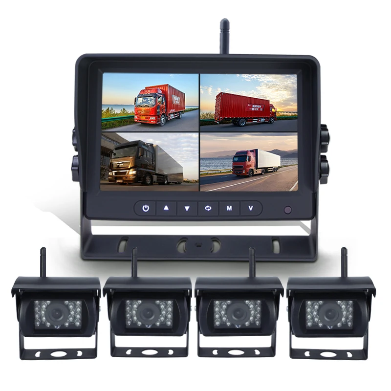 7 inch bus/truck/vr waterproof wireless backup camera system wireless truck camera system
