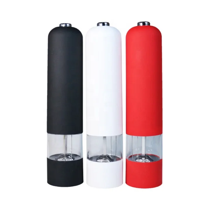 Free sample Best seller portable Electric Salt spice mill automatic round battery operated pepper grinder electric