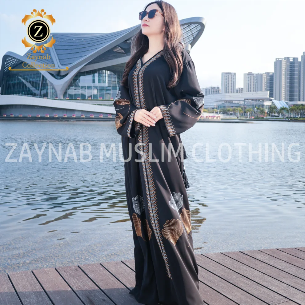Zaynab Dubai Abaya New Saudi Arabia Designs Femmes Robe Musulmane Dubia Dress Abaya Women Muslim Dress Dubai Abaya