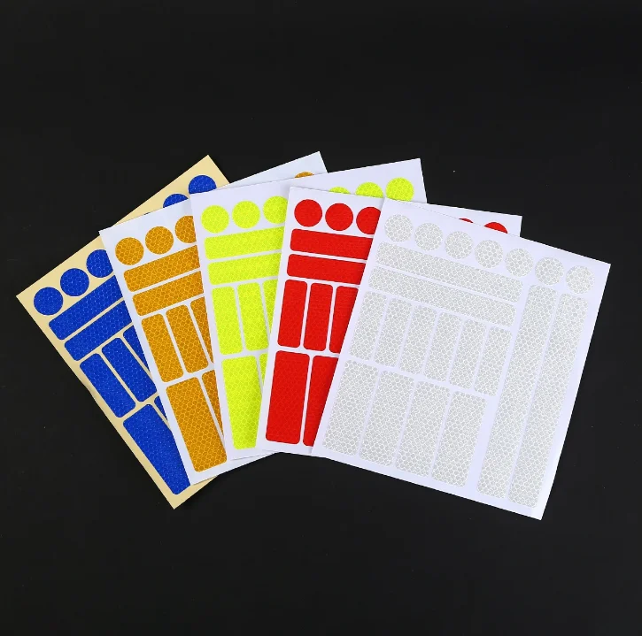 10pcs trailer reflector vehicle car bicycle wheel door reflective adhesive night driving visibility warning safety strip sticker