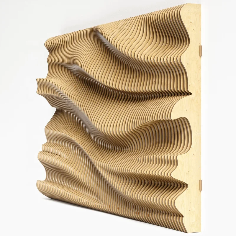 3d texture wave panel for hotel wall decoration