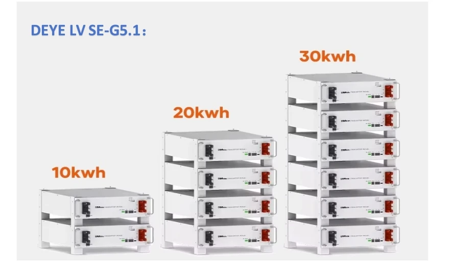 Лидер продаж литиевый тесто низкого напряжения для SE-G5.1 Deye Pro-B LiFePO4 51 2 В 100 А/ч штабелируемые литиевые батареи домашнего использования