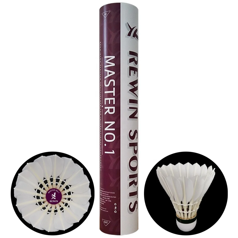 AS 50 Top Quality Goose Feather Badminton Shuttlecock Ball for Professional Tournament Best Durability 12pcs shuttle cock