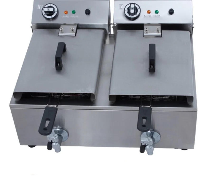 
Buy 6L Double Tank Electric Heating Dount Big Deep Fryer Machine 