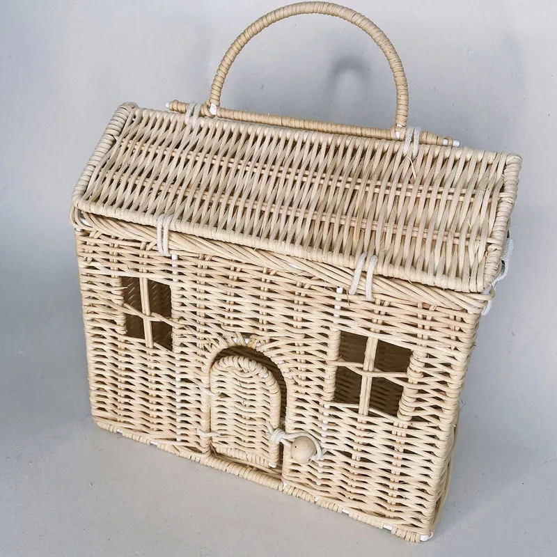 Natural Rattan Doll house Basket Bag For Kid Toy Best Price Wicker Basket for Home Organizing Wholesale Vietnam Supplier