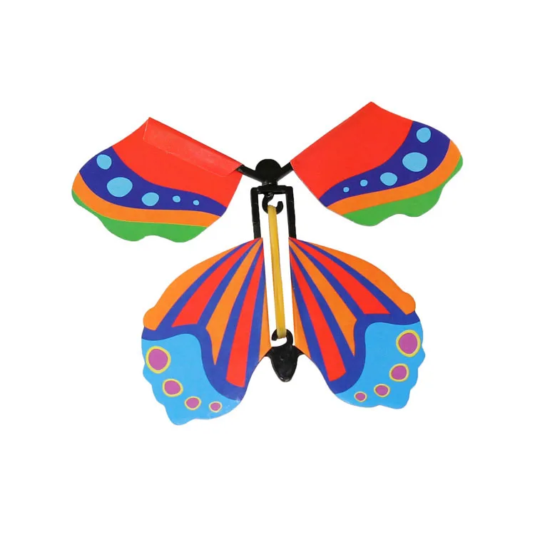 
Custom logo pattern prank gift Magic Flying Butterfly Wind Up Toys for business promotion joke surprising present 