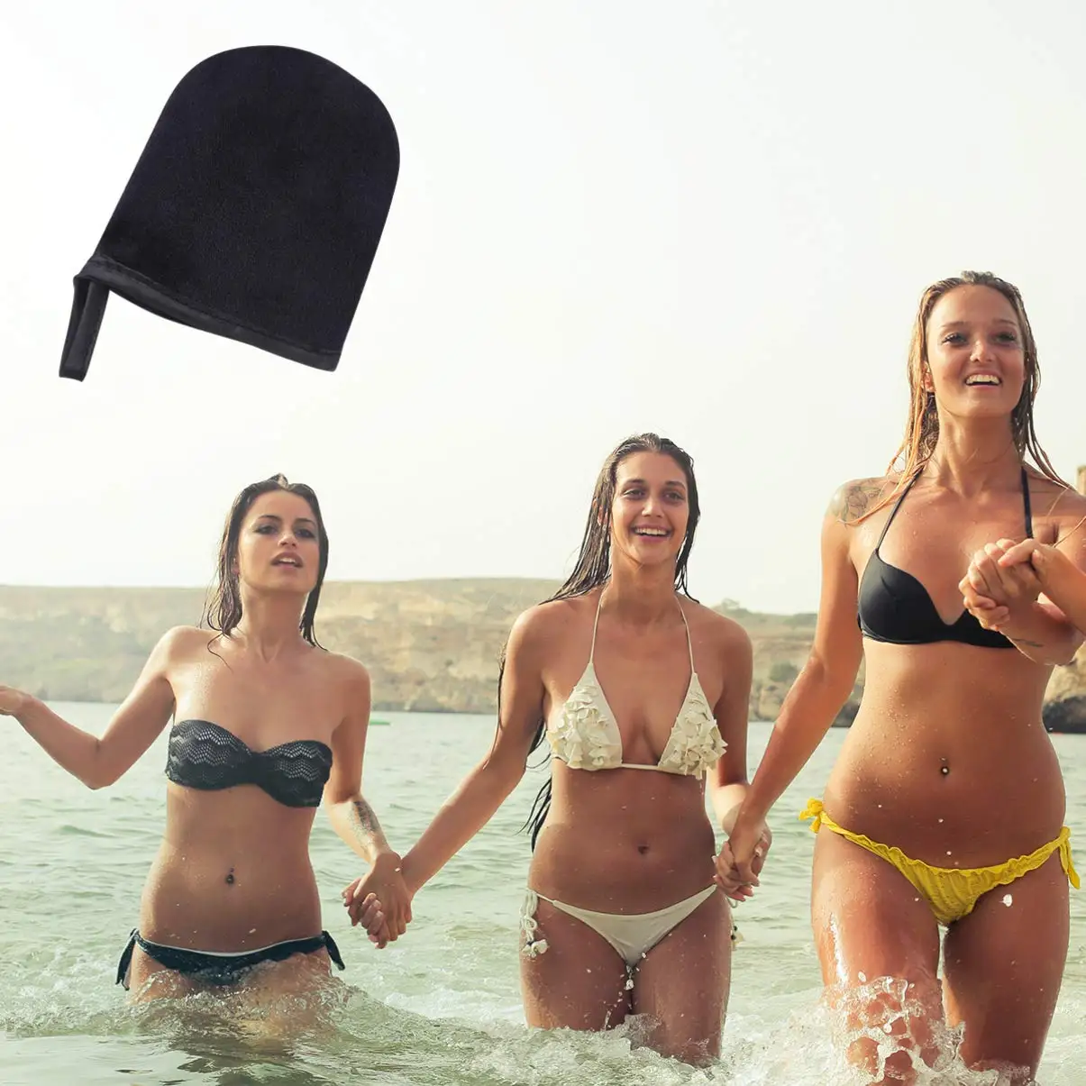 Double Sided Fake Tan Applicator For A Streak Free Flawless Tan. Machine Washable & Waterproof Glove Self Tan Mitt