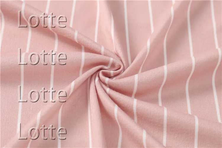 Women Nightshirt Sets Lotte Women Cotton Pajama Set Solid Color Stripes Pyjama Set Long Sleeve Sleepwear Women Top Long Pa