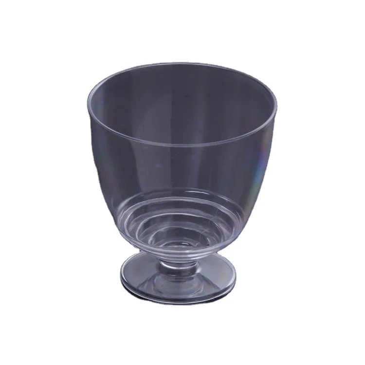 Reusable Plastic PS Material Transparent Cup 5O Oz 150 Ml Wine Glass For Home Restaurant Use