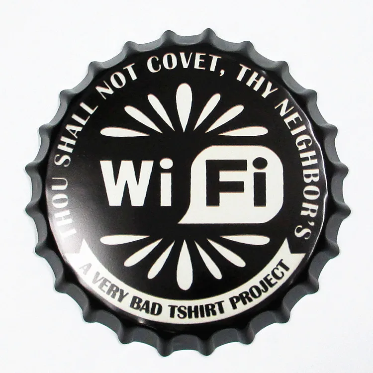 Vintage Tin Signs Retro Flag Round Tin Beer Bottle Cap Vintage Metal Coffee Wall Art Cast Iron Signs