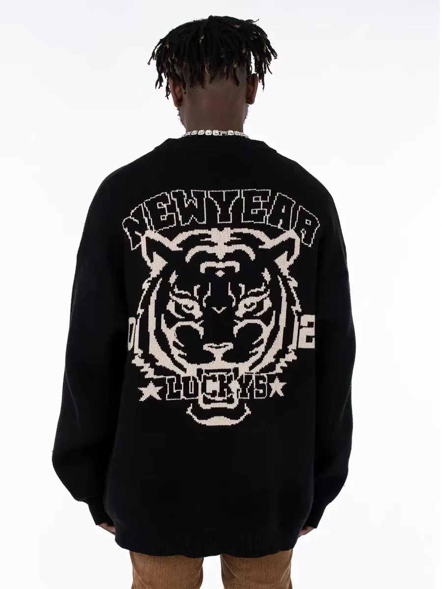 Chinese factory OEM accept small order logo custom jacquard knit sweater