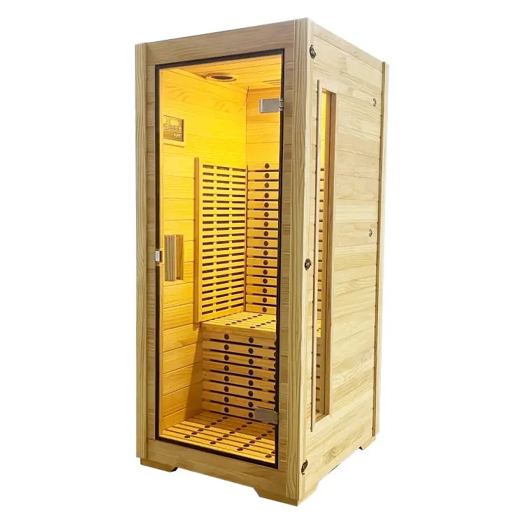 1 Person Wooden Sauna Room Indoor Spa Wood Full Spectrum Infrared Steam Cheapest Sauna Room