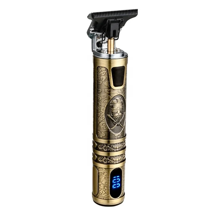 KIKI NEWGAIN T-cutter ceramic moving blade cordless man hair cutting split ends hair trimmer With LED battery capacity display