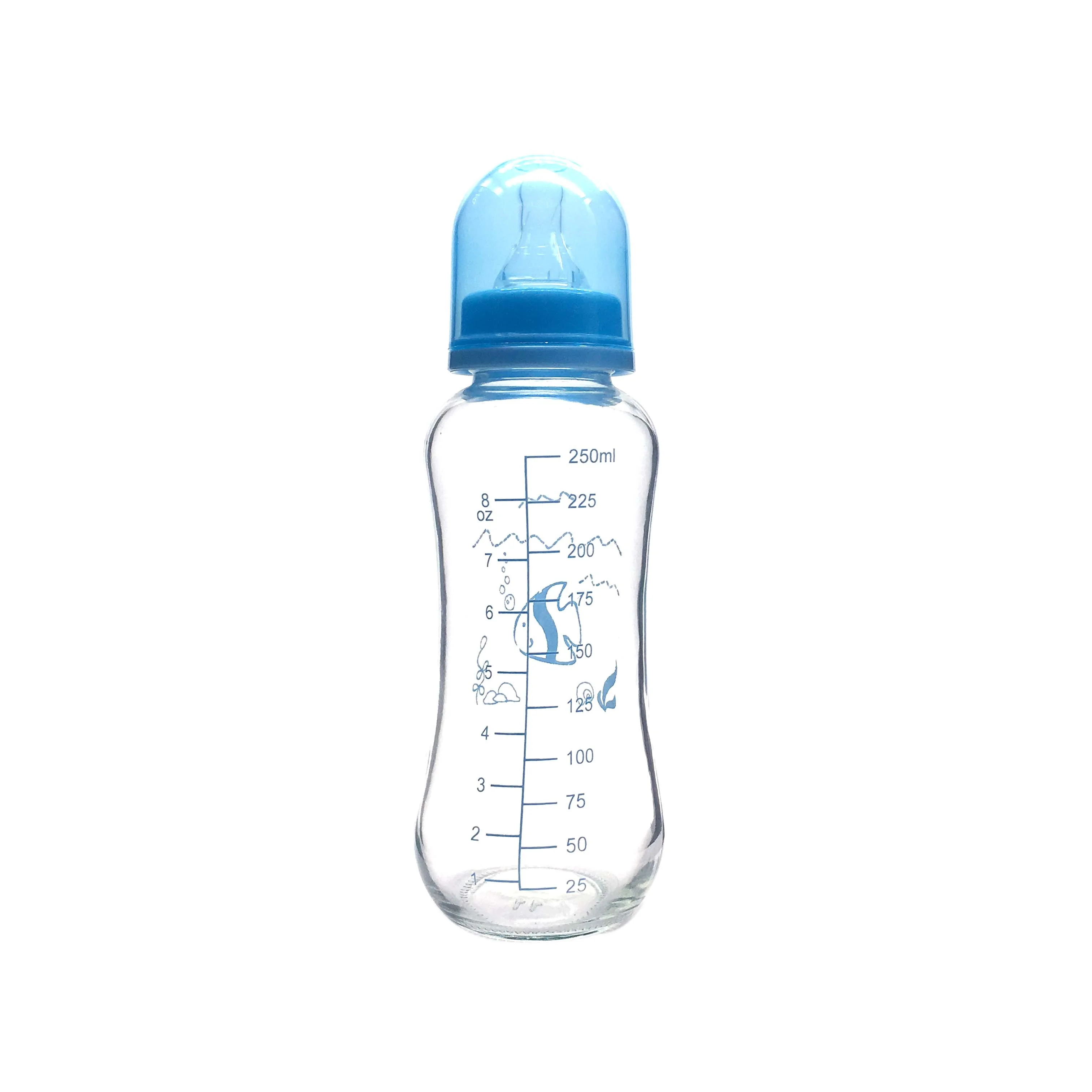 Custom Cheap Borosilicate Glass Baby Bottle Baby Glass Feeding Bottle