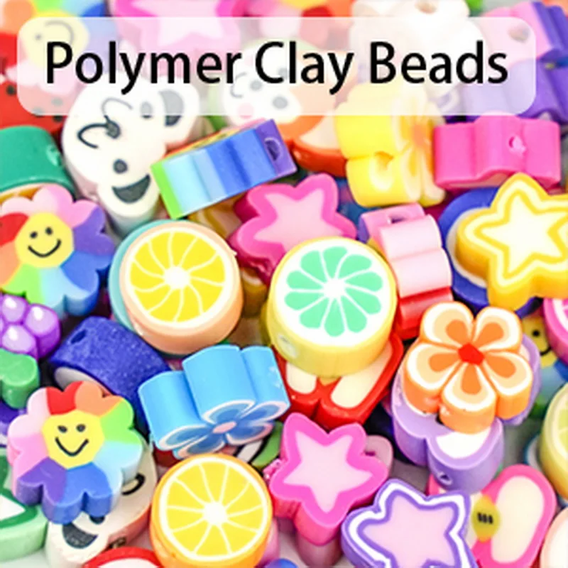 Bracelet Making Pony Polymer Clay Smile Face Beads Letter Beads for Jewelry Making