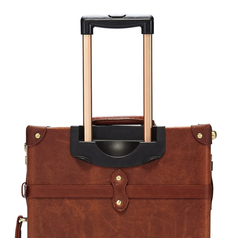 Tourbon 20 inch Vintage cabin carry on Luggage Trolley Suitcase