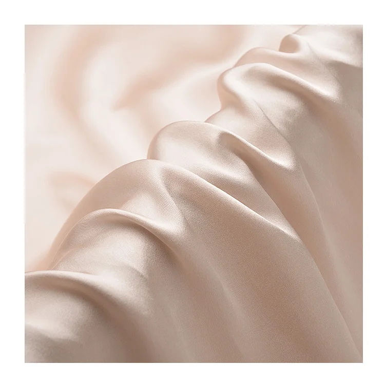 High Quality 100% Natural Mulbery Silk Fabric Satin 19mm Charmeuse A-TEX100 Pure Silk Fabric Plain Dyed