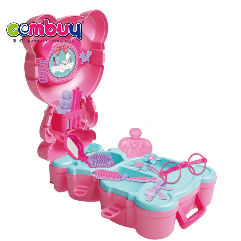 Girls backpack pretend play game dress kids makeup toys