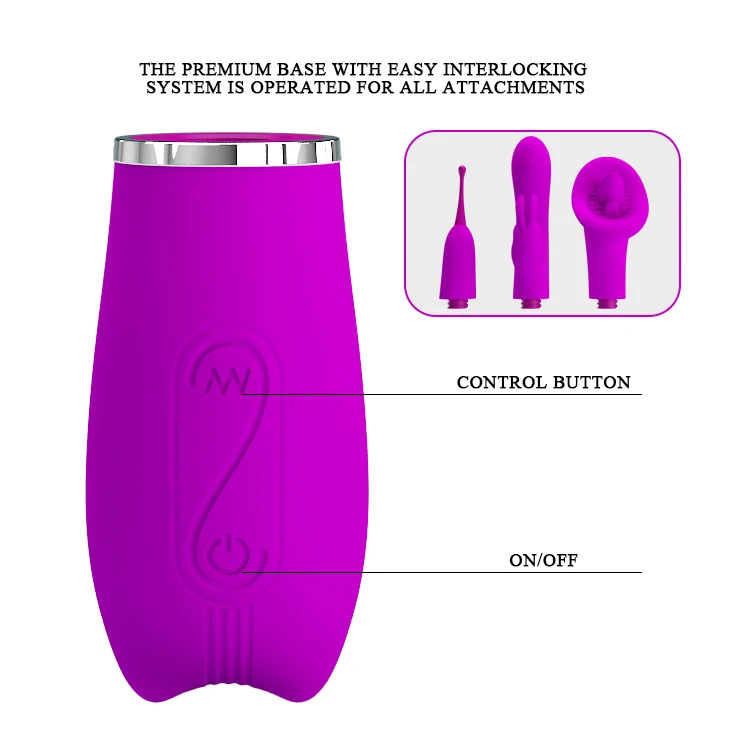 Pretty love Multifunctional Sex products Set can be replaced with three heads rechargeable women Masturbation vibrator