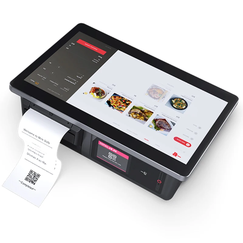 Планшет pos с принтером система полный набор кассовый стол android 11 mobile system