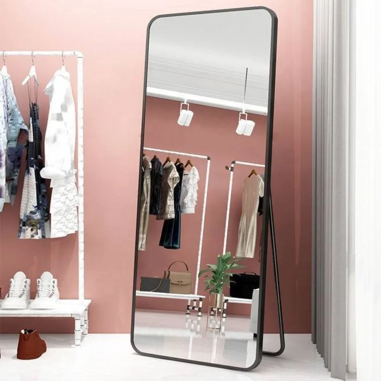 Wholesale Customized Full Body Fitting Clothes Standing Mirror With Metal Frame