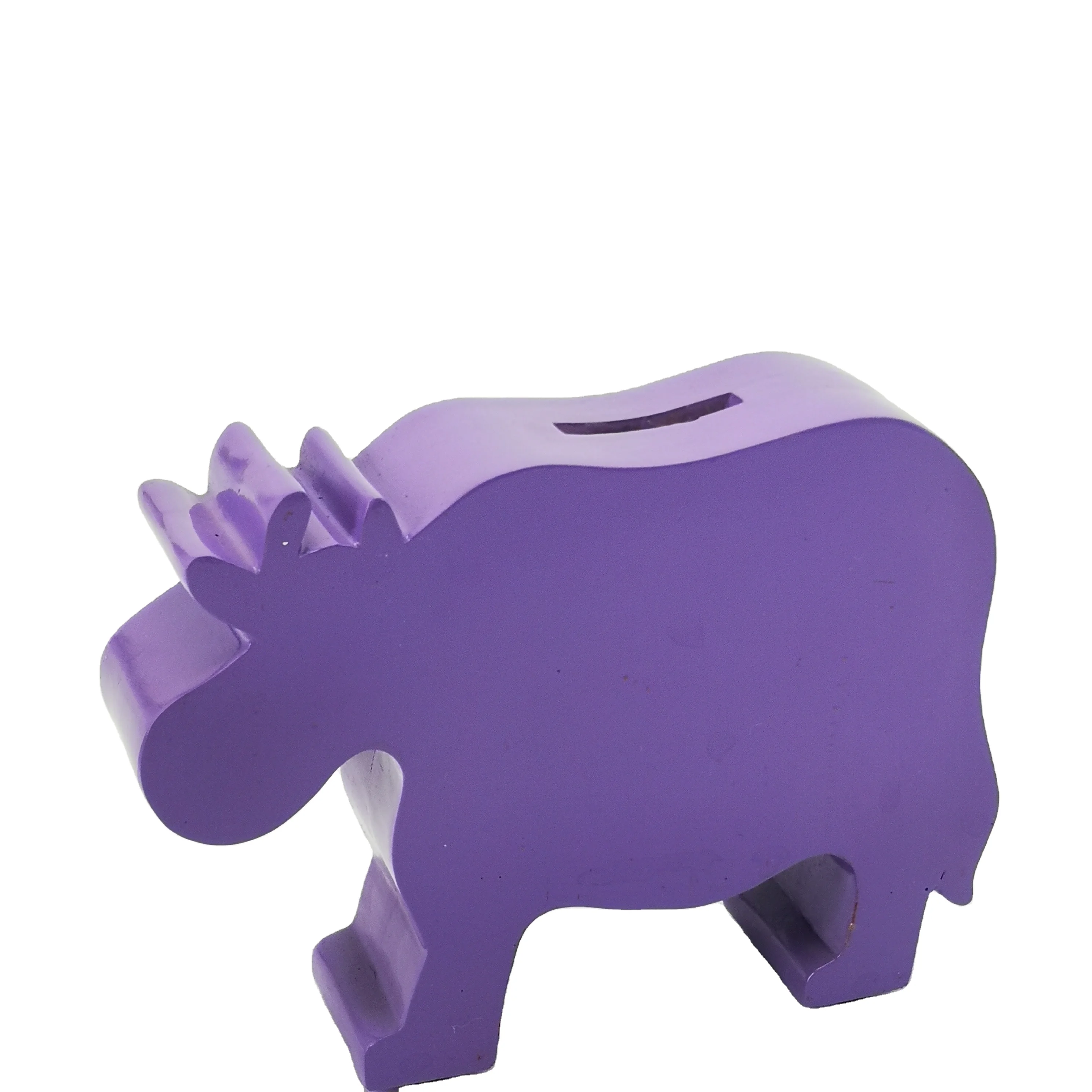 Custom Love-Themed Resin Craft Cow-Shaped Piggy Bank Eco-Friendly Animal Bear Boxes for Saving Money