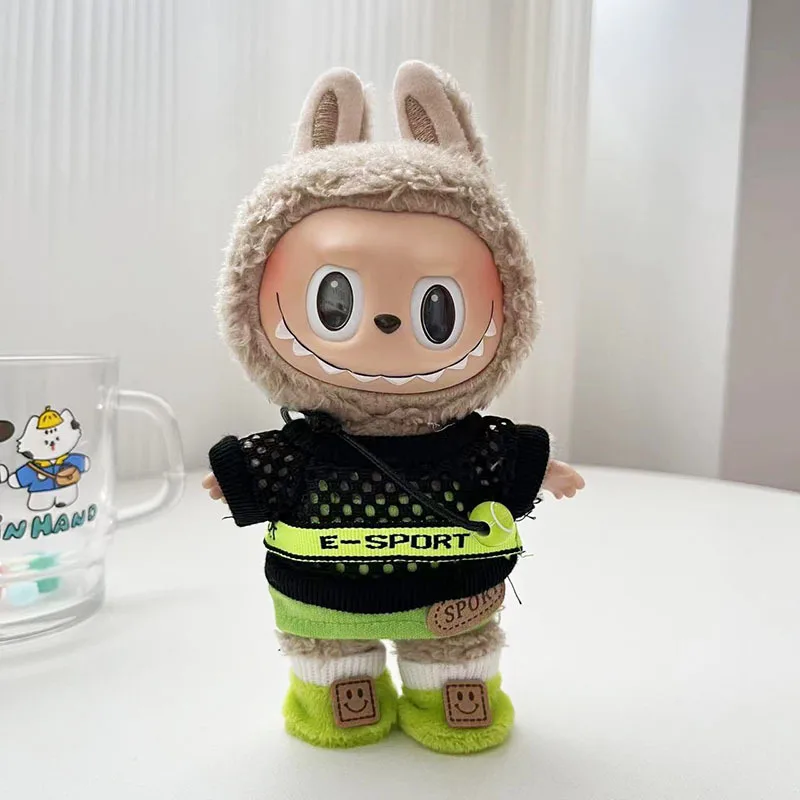2088 17 Cm Blind Box Pendant Doll For Tennis Teenagers Cute Dress Outfit Clothes Only Labubu