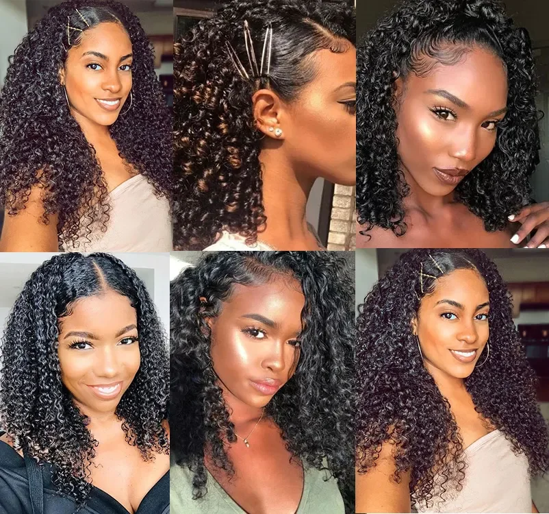 Raw unprocessed invisible clip in hair extensions 100human hair wholesale 100% virgin human hair clip ins