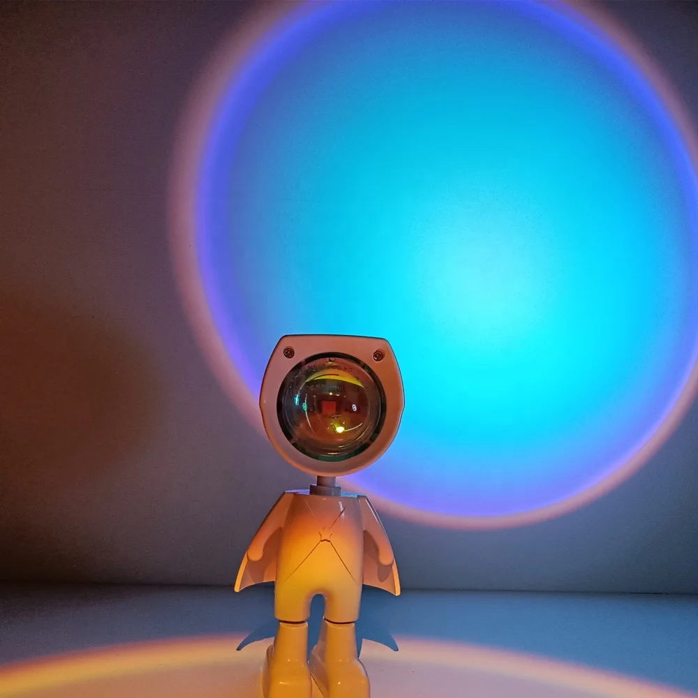 Rechargeable 3W Rainbow Sunset Red Projector Led Sunset Lamp With Battery USB Glow Light Warm Romantic