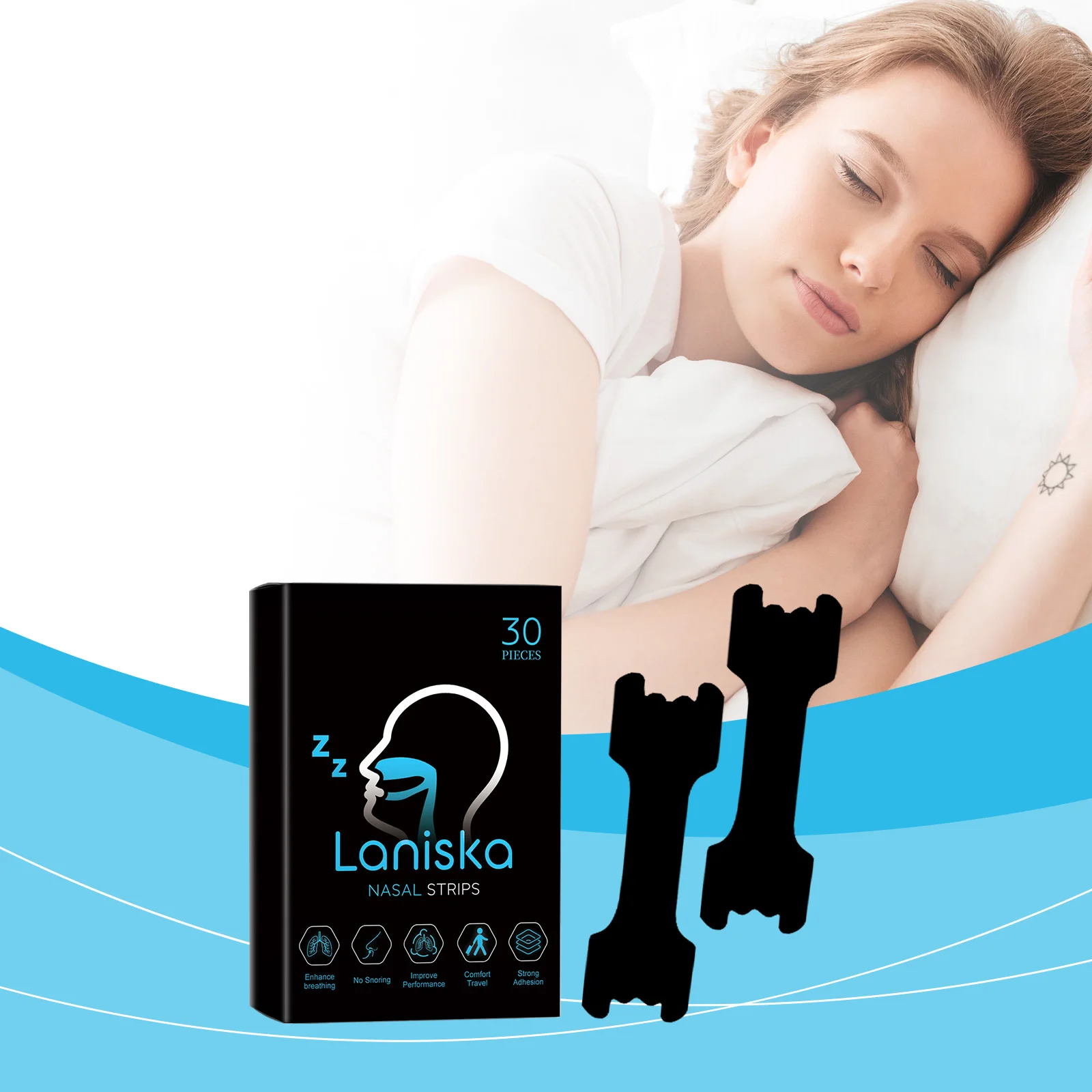 Wholesales New Nasal Breathing Dilators Magnetic Starter Kit Anti Snoring Nose Strips Sleep Quality Nasal Patch