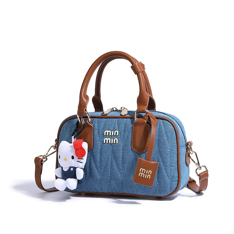 New Crossbody Bag High-end Retro Bowling Pleated Shoulder Handbag