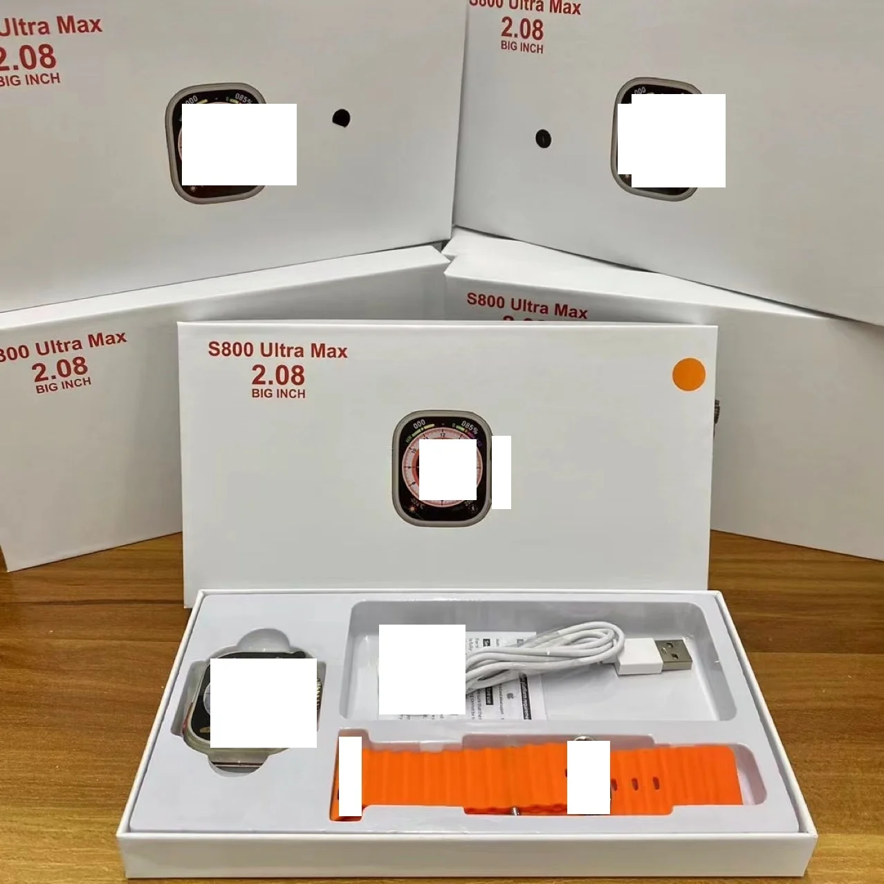 S800 Ultra Max Series 8 Smartwatch BT Call Big 2.08 Inch Screen Wireless charging Sports Smart Watch