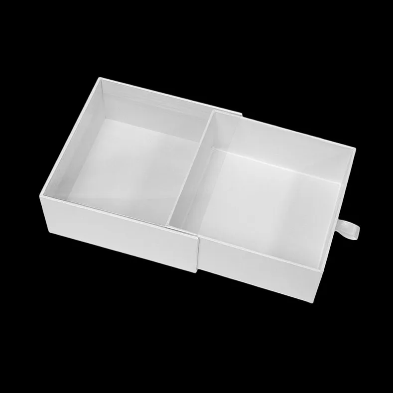 Wholesale Oem Luxury Matte Black Paper Cardboard Package Custom Slide Out Drawer Box Packaging Simple Design
