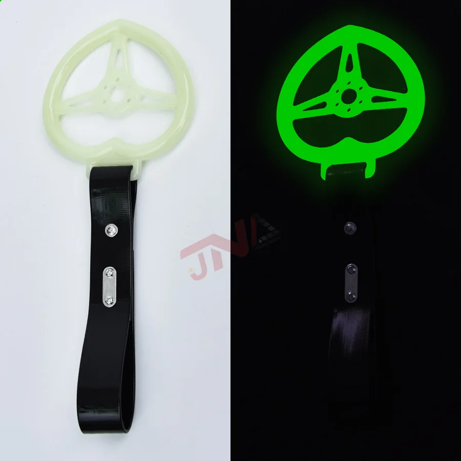 Car Accessories Interior JDM Tsurikawa Ring Pink/Black Heart Hand Handle Strap Universal