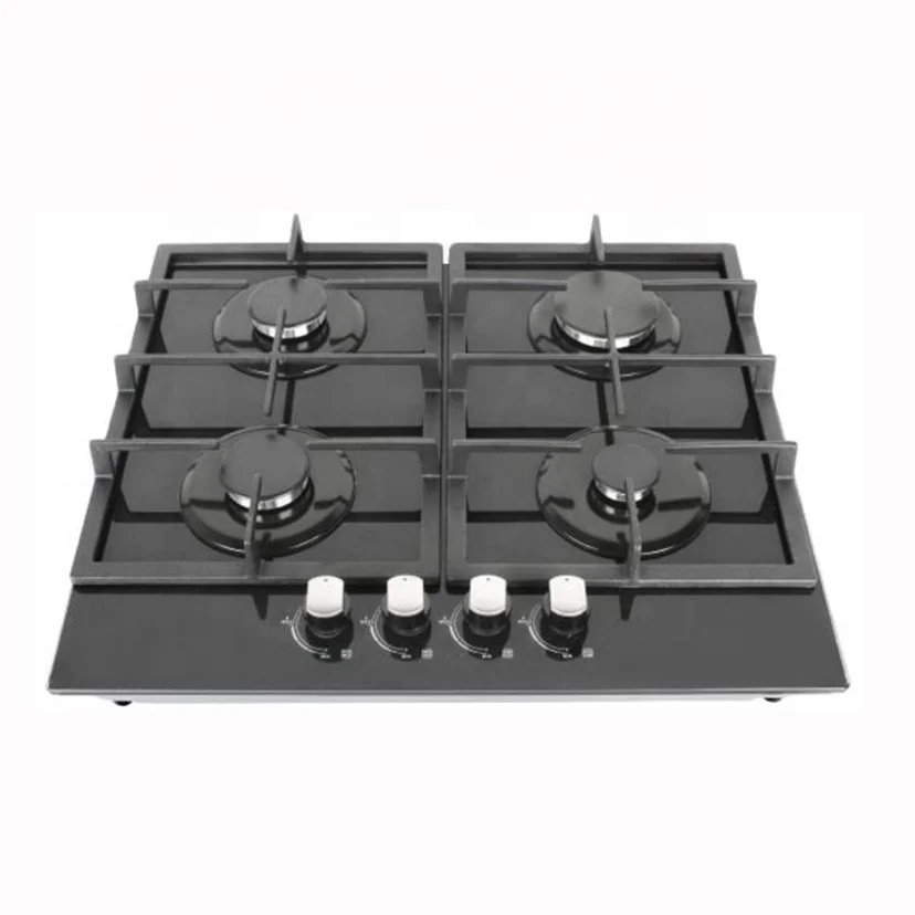 Ceramic Tempered Glass Built-in Gas Stove 4 High-efficiency Burner Cooker With Flame-out Rrotection