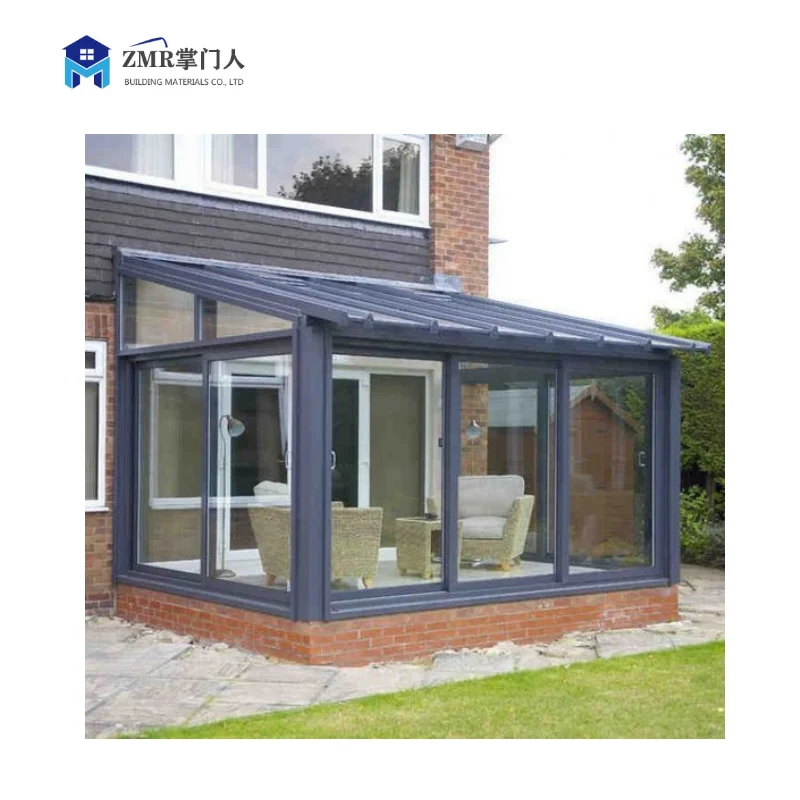 Independent Green House Aluminum Alloy Laminated Glass European style Custom Outdoor Sale sun room